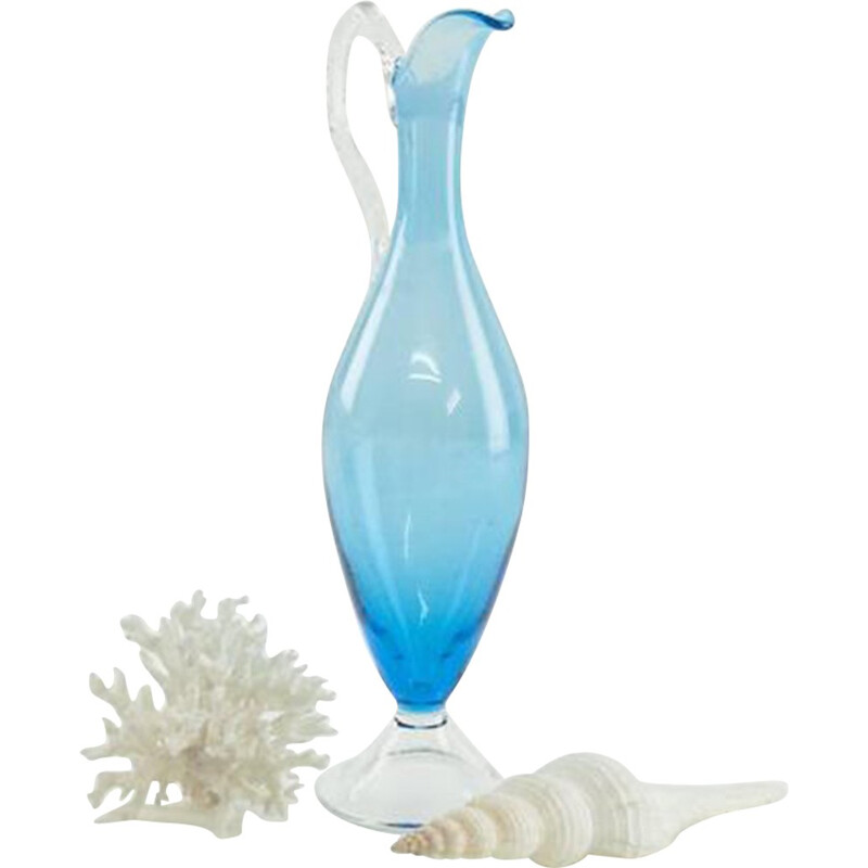 Murano vase in glass with coral and shell - 1950s