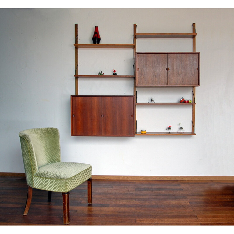 Wall shelves "Royal System" in teak, Poul CADOVIUS - 1950s