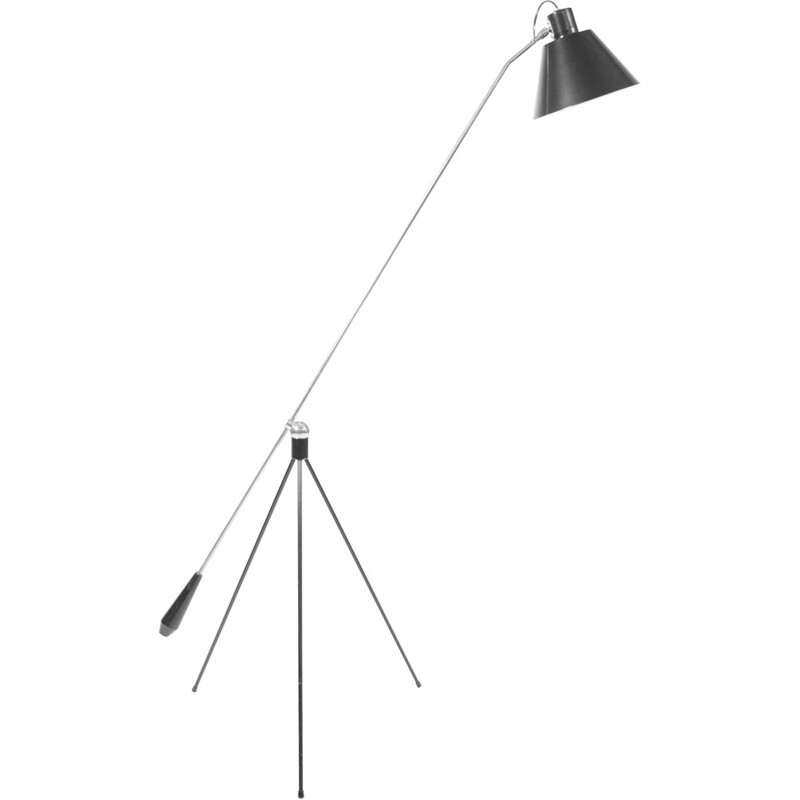 Artifort "Magneto" floor lamp in steel, H. FILLEKES - 1950s