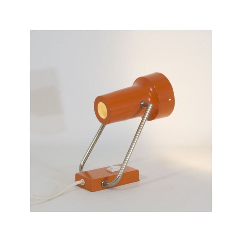 Vintage wall lamp in orange chrome, 1960-1970