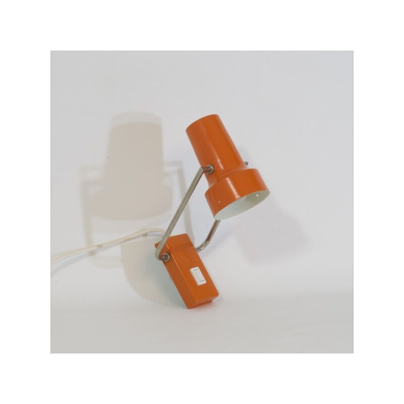 Vintage wall lamp in orange chrome, 1960-1970