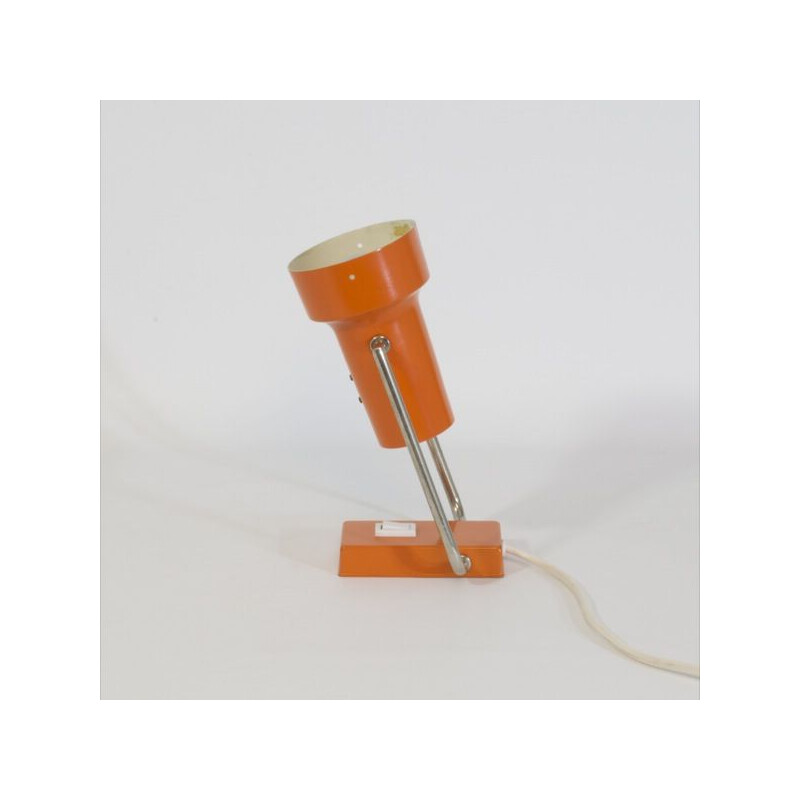 Vintage wandlamp in oranje chroom, 1960-1970