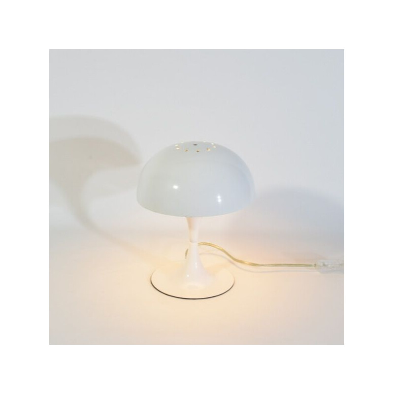 Vintage lamp in white lacquered metal