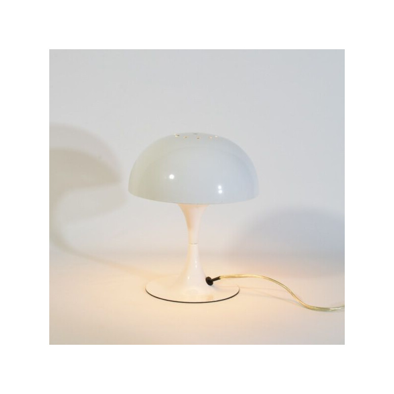 Vintage lamp in white lacquered metal