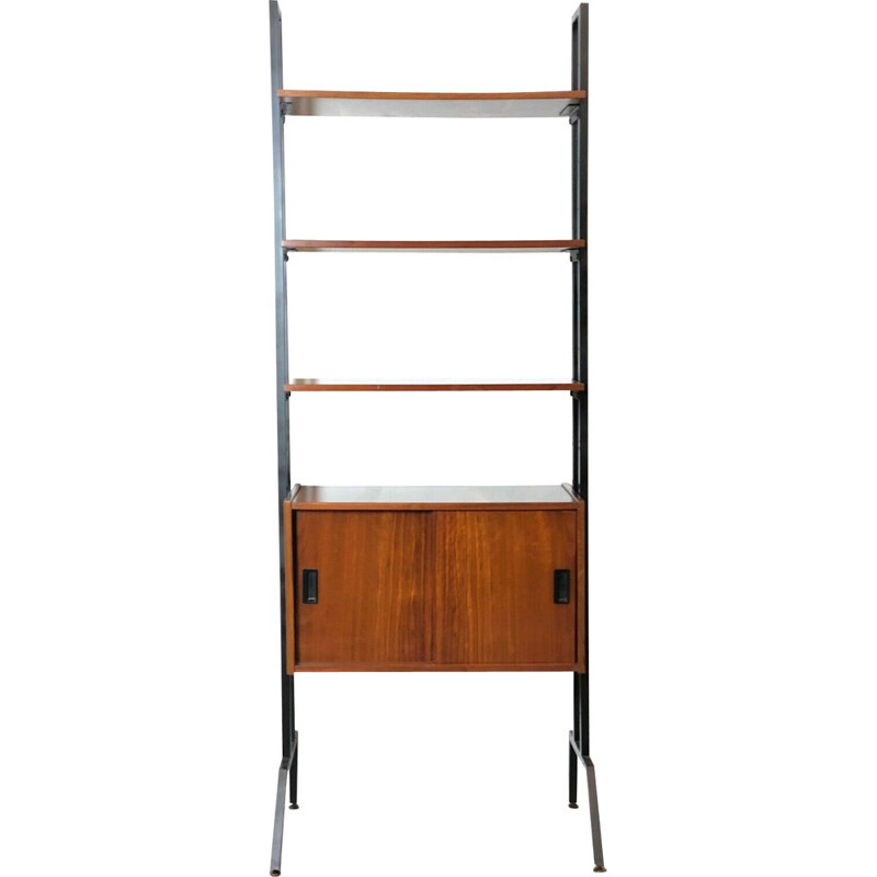 Vintage modular teak shelf, Italy 1960