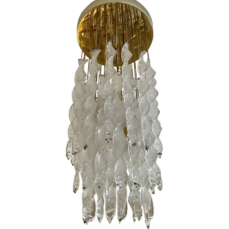 Vintage Murano glass ceiling lamp by Venini