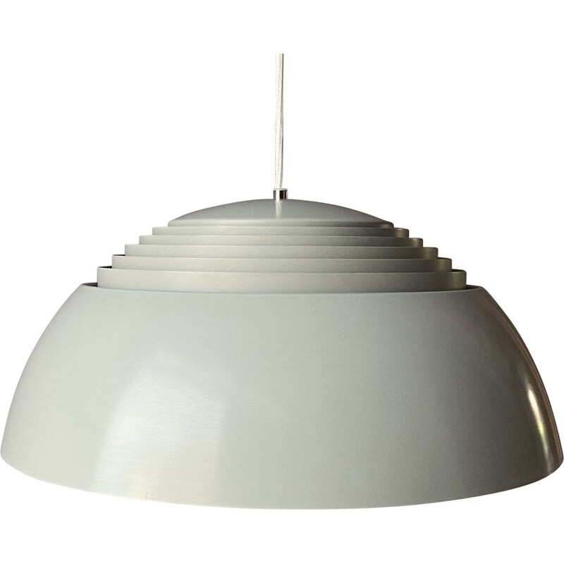 Lampada a sospensione vintage Aj Royal grey di Arne Jacobsen per Louis Poulsen, Danimarca 1990