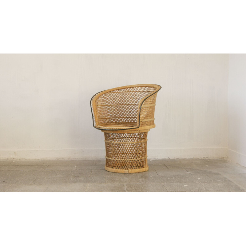 Mid-century rattan armchair, 1960s