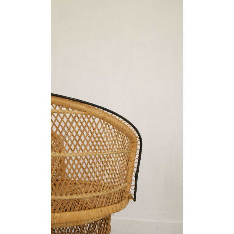 Mid-century rattan armchair, 1960s