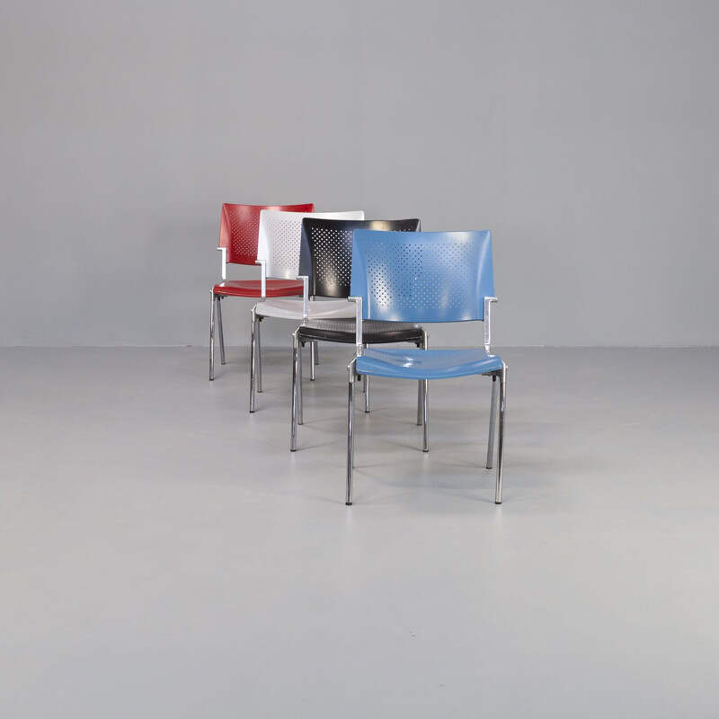 Satz von 4 Vintage-Stühlen "sento" von Jorgen Kastholm für Dauphin, Deutschland