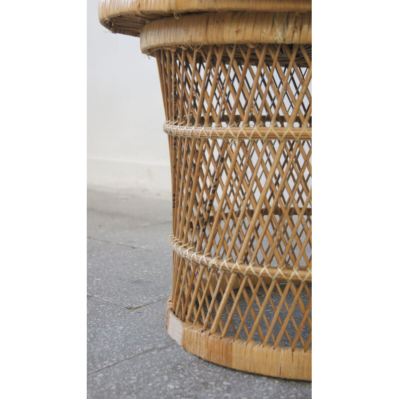 Poltrona vintage in rattan, 1960