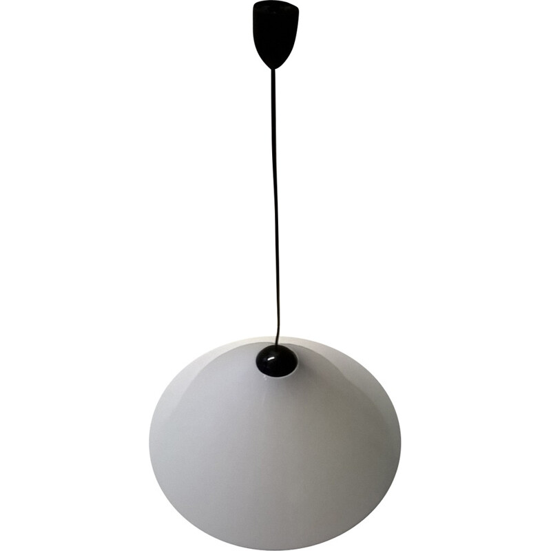 Oluce "Snow" hanging lamp in plexiglass and opaline, Vico MAGISTRETTI - 1970s