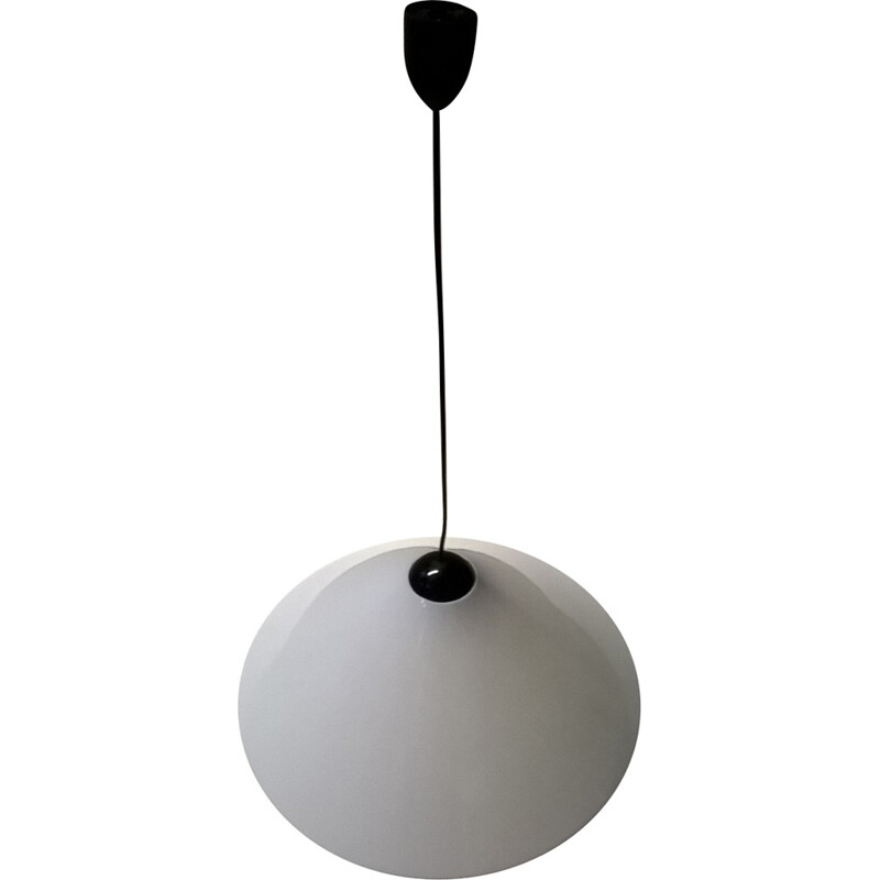 Oluce "Snow" hanglamp in plexiglas en opaline, Vico MAGISTRETTI - 1970