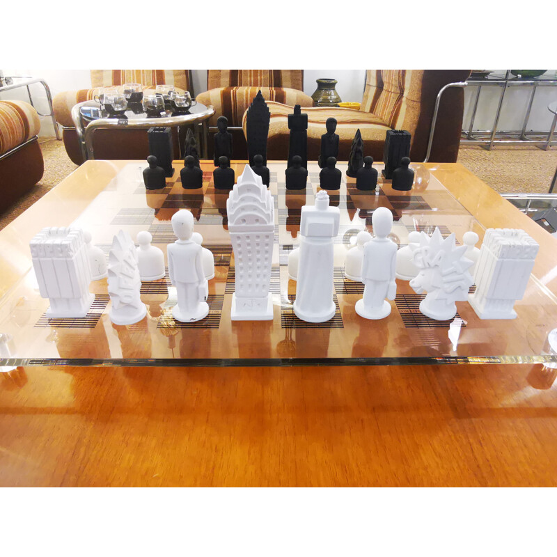 Vintage chess set by R. del Porto and J.B. Marti for Tandem, 1980