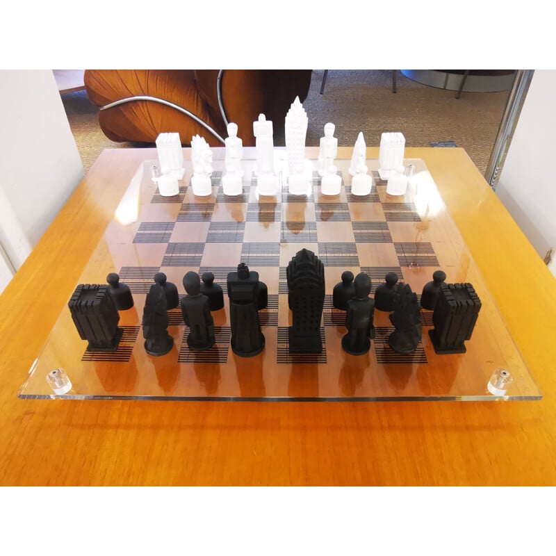 Vintage chess set by R. del Porto and J.B. Marti for Tandem, 1980
