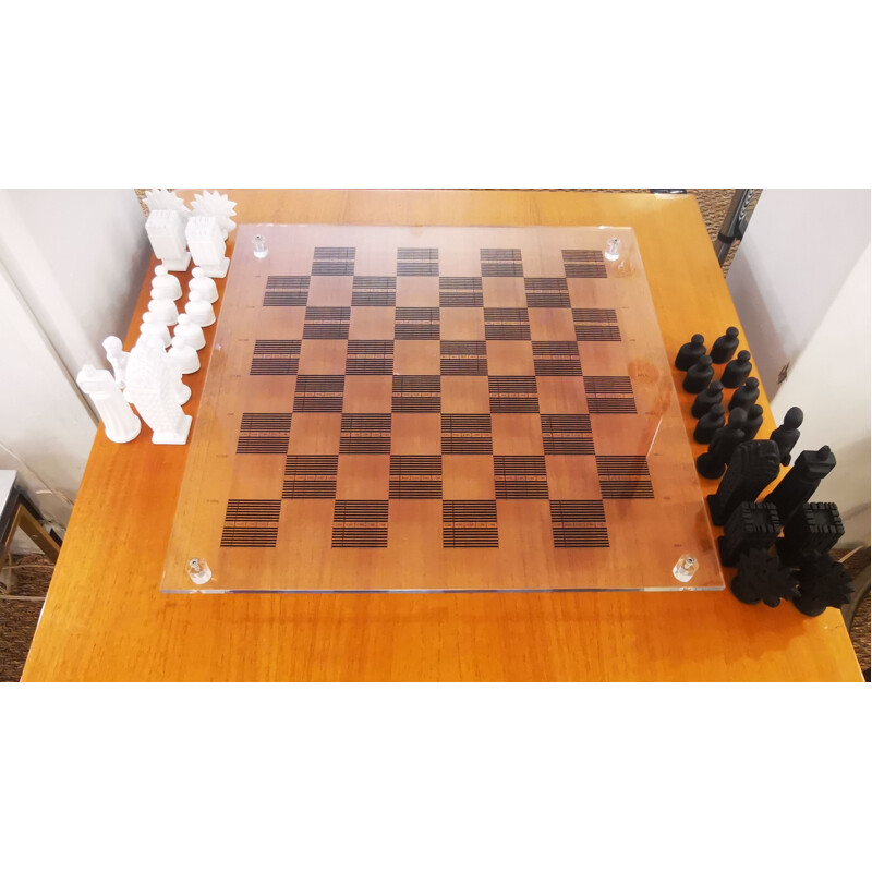 Vintage chess set by R. del Porto and J.B. Marti for Tandem, 1980