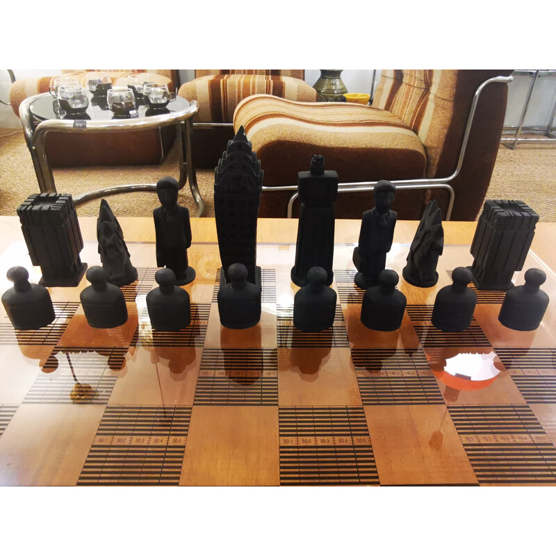 Vintage chess set by R. del Porto and J.B. Marti for Tandem, 1980