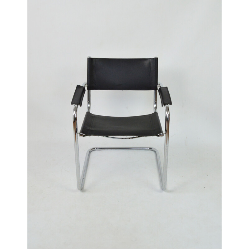 Vintage lederen fauteuil, Italië 1970