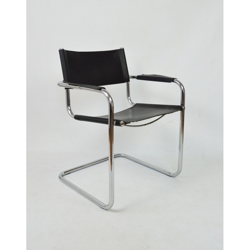 Vintage lederen fauteuil, Italië 1970