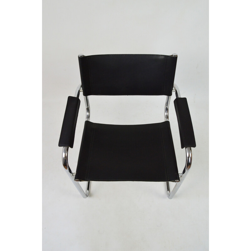 Vintage lederen fauteuil, Italië 1970