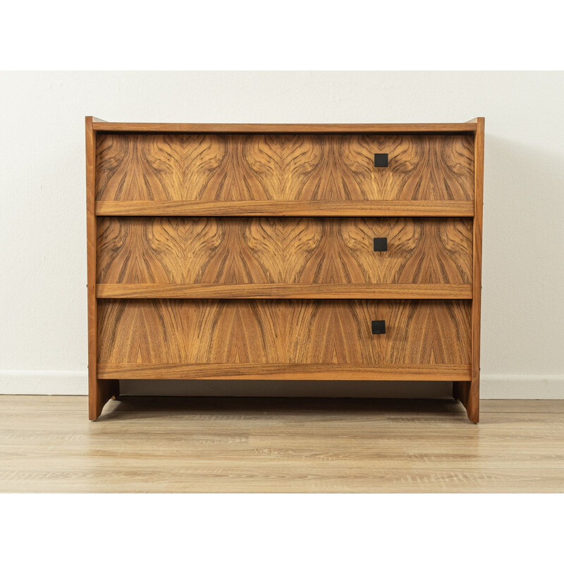 Vintage walnut chest of drawers, Germany 1950s