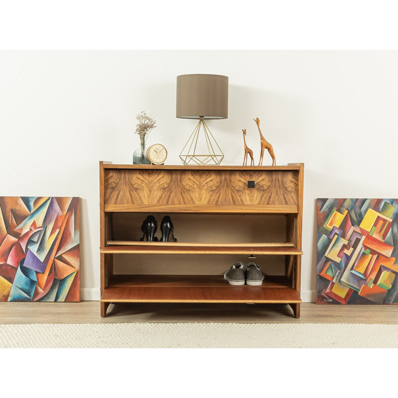 Vintage walnut chest of drawers, Germany 1950s