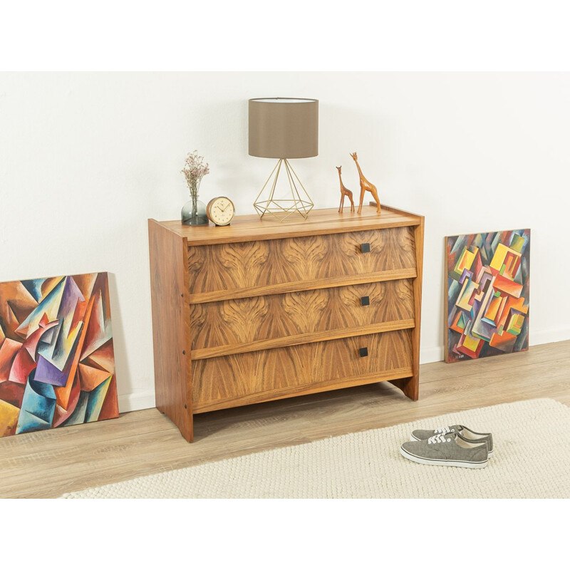 Vintage walnut chest of drawers, Germany 1950s