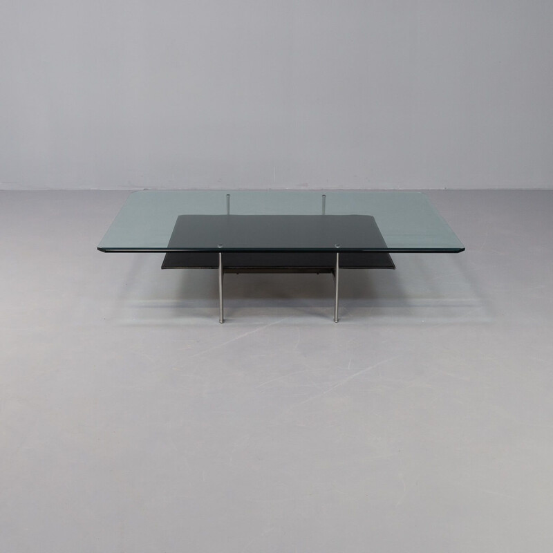 Vintage two tier "Diesis" coffee table by Antonio Citterio for B&B Italia, 1970s