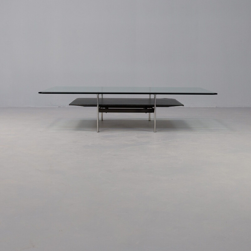 Vintage two tier "Diesis" coffee table by Antonio Citterio for B&B Italia, 1970s