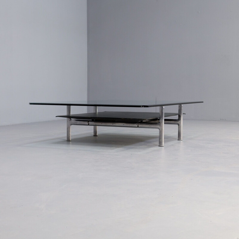 Vintage two tier "Diesis" coffee table by Antonio Citterio for B&B Italia, 1970s