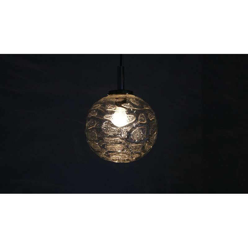 Vintage glass ball pendant lamp