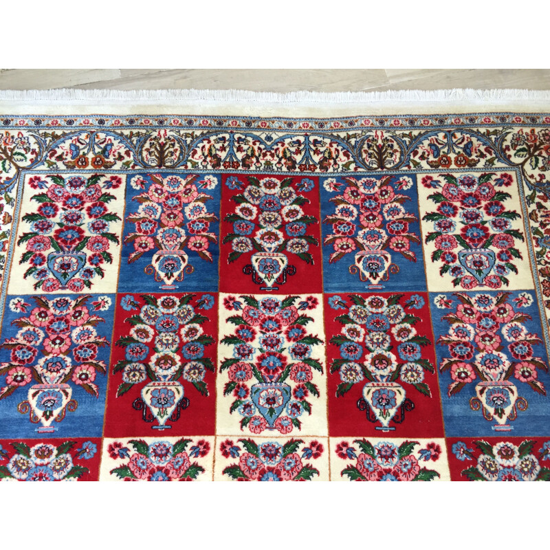 Tapis persan vintage dit Mood en velours de laine