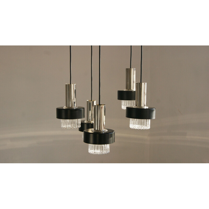 German vintage Cascading pendant lamp by Staff, 1960s