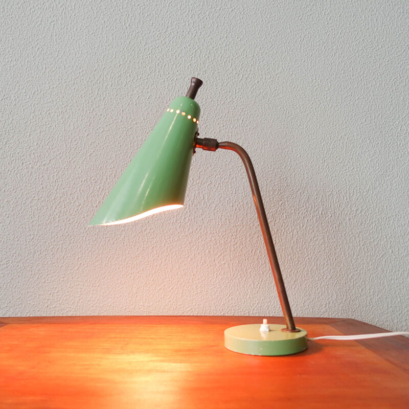 Italian mid-century green table lamp, 1950s