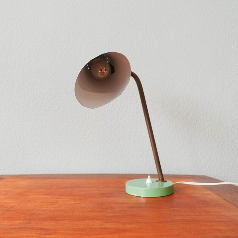 Italian mid-century green table lamp, 1950s