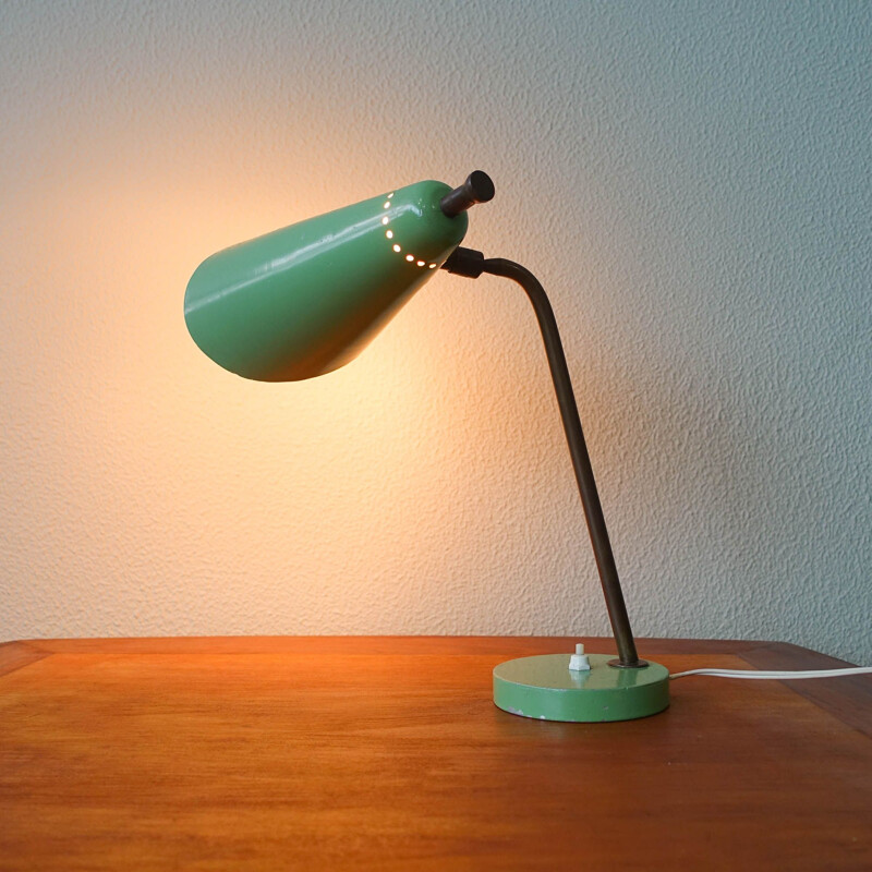 Italian mid-century green table lamp, 1950s