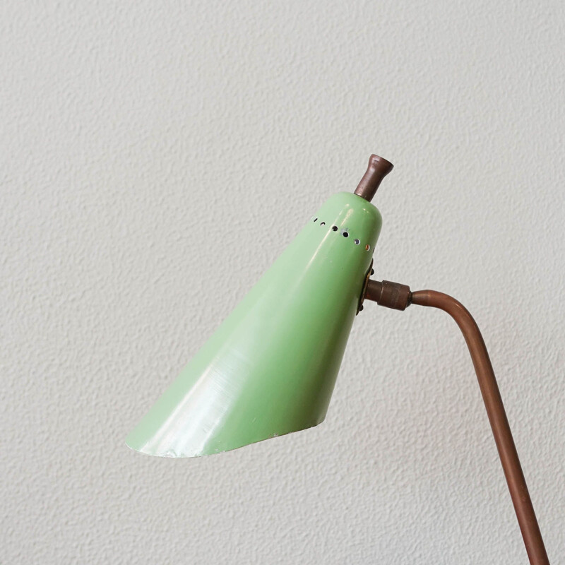 Italian mid-century green table lamp, 1950s