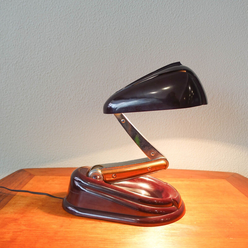 Vintage Bolide table lamp by Jumo Brevete for Jumo, 1940s