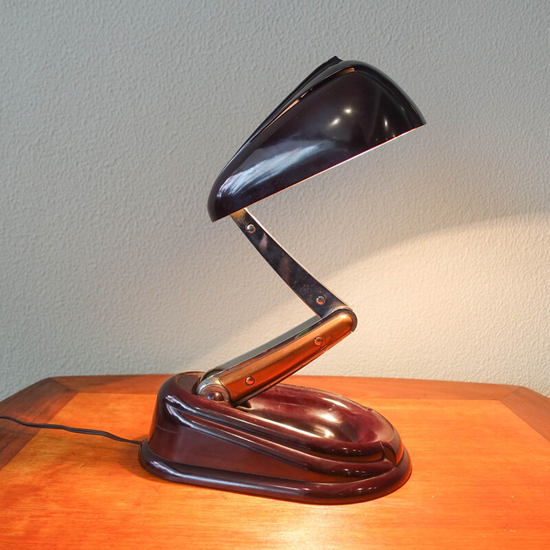 Vintage Bolide table lamp by Jumo Brevete for Jumo, 1940s