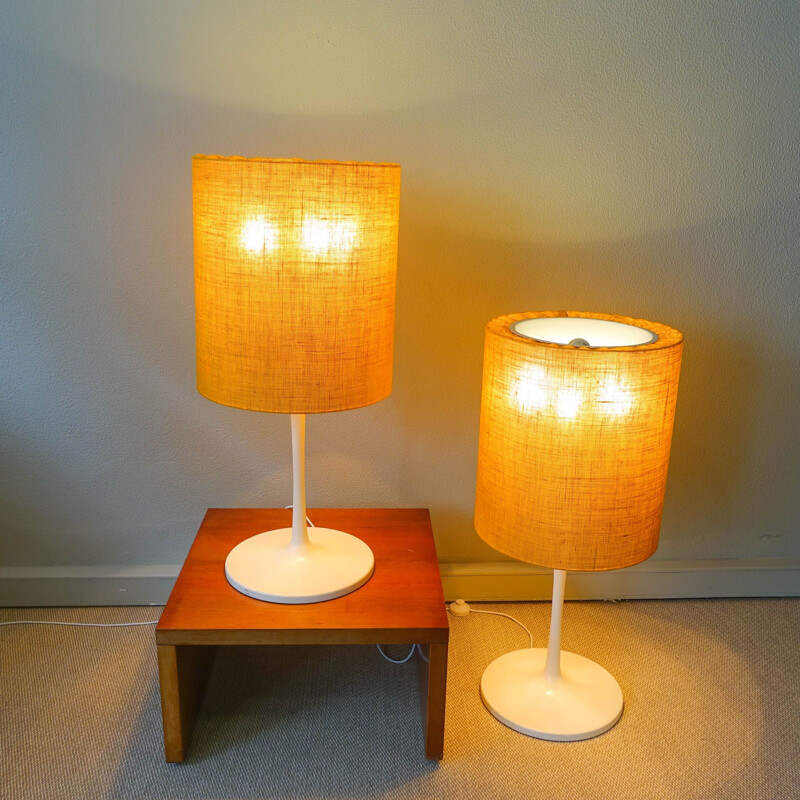 Pair of vintage yellow table lamps by Staff, Germany 1970s