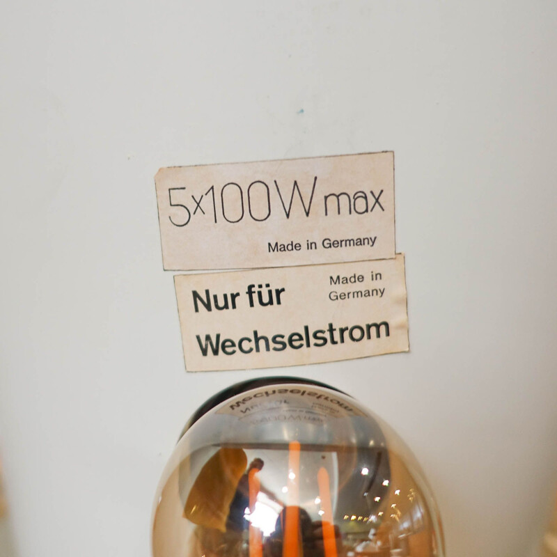 Coppia di lampade da tavolo vintage gialle di Staff, Germania 1970