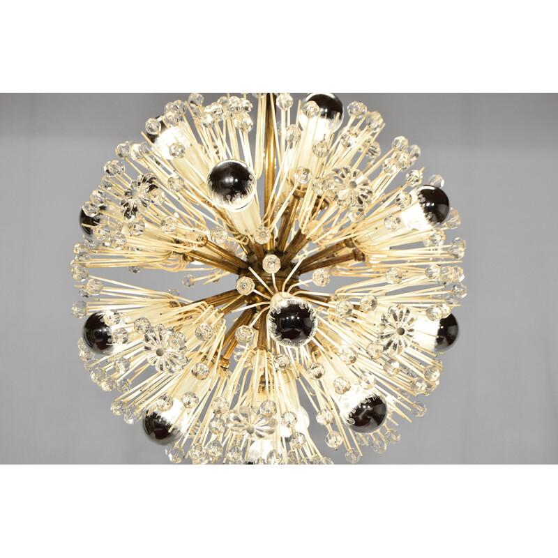 Rupert Nikoll "Snowball" chandelier in glass, Emil STEJNAR & Robert NIKOLL - 1950s