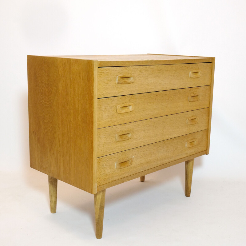 Vintage Scandinavian light wood chest of drawers, 1970