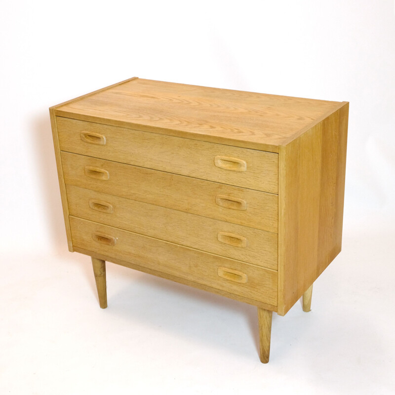Vintage Scandinavian light wood chest of drawers, 1970