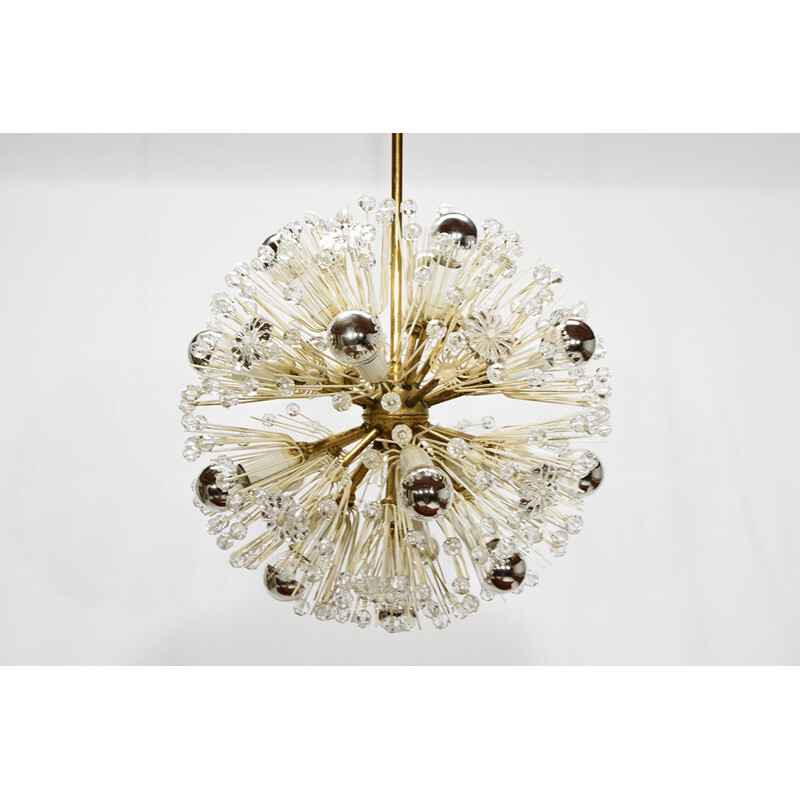 Rupert Nikoll "Snowball" chandelier in glass, Emil STEJNAR & Robert NIKOLL - 1950s