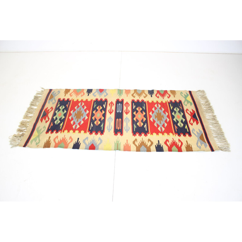 Vintage omkeerbaar wollen tapijt, 1960