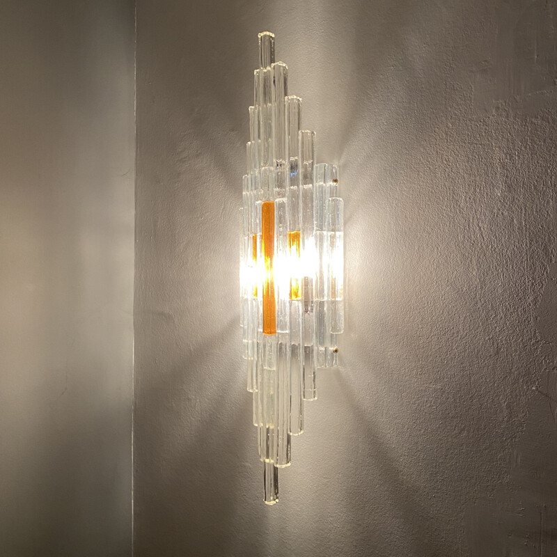 Vintage Brutalist wall lamp by Albano Poli for Poliarte, 1960