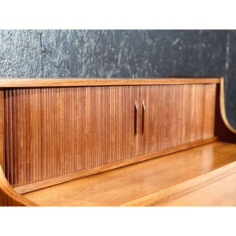 Danish vintage teak secretary by Johannes Sorth, Denmark 1960s