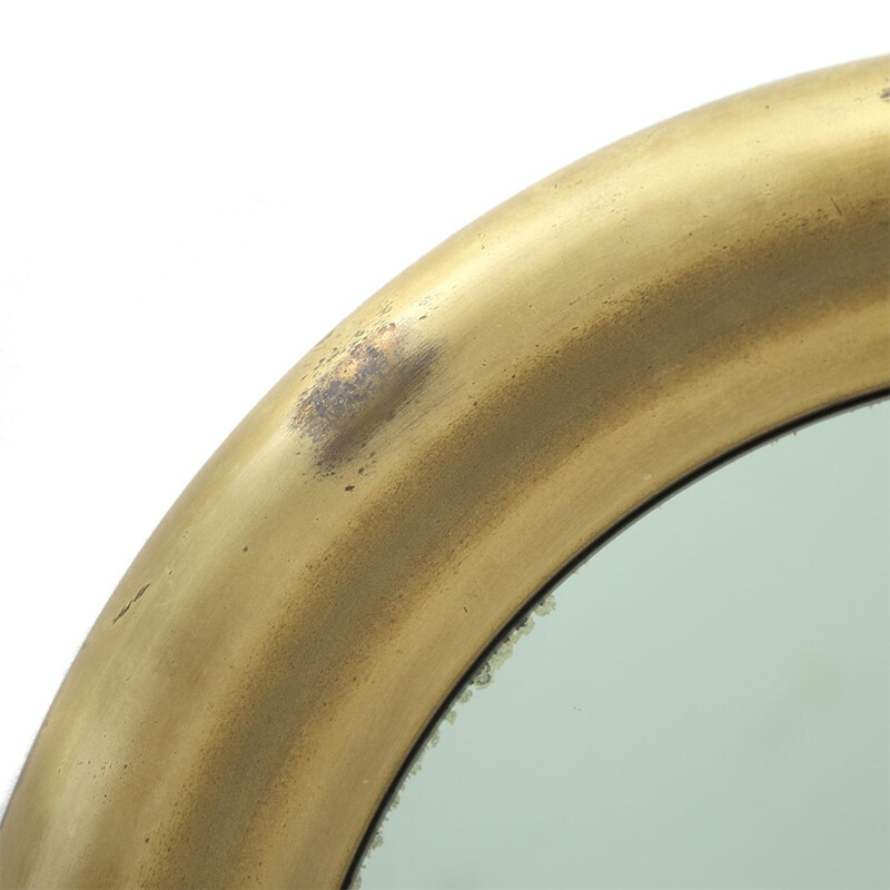 Vintage Reggiani gilded metal mirror, 1970