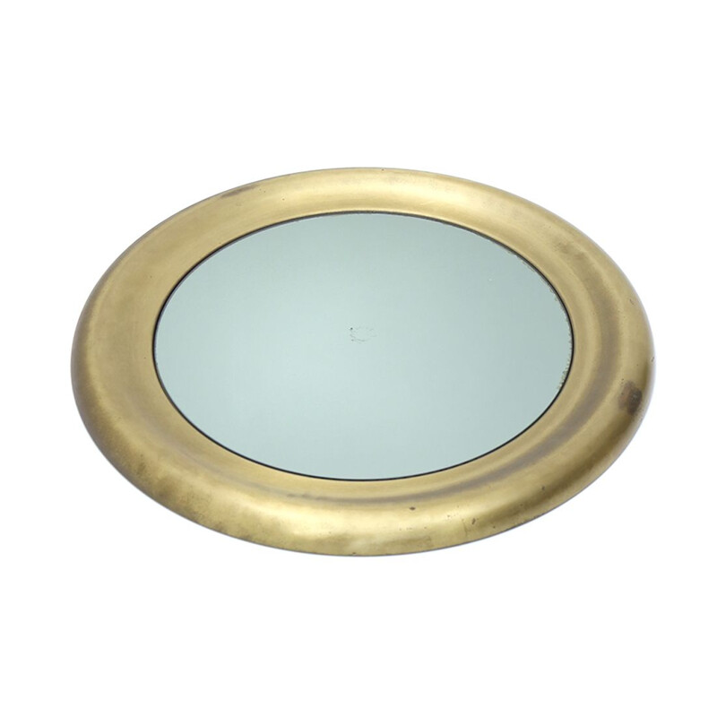 Vintage Reggiani gilded metal mirror, 1970